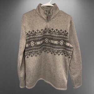 Urban Pipeline Men’s 1/4 Zip Fleece Pullover–Nordic Print–Size L